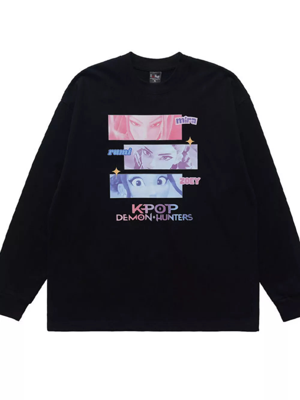 Crew-neck Graphic Top in White, side view