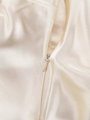 Elegant Satin Tie-shoulder V-neck Dress