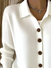 Button-up Long Sleeve Cardigan, side view