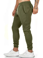 Men's Drawstring Slim Fit Joggers in Grey, alternate angle