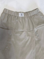 Elastic Waist Wrap Skort in Light Gray, model styling view