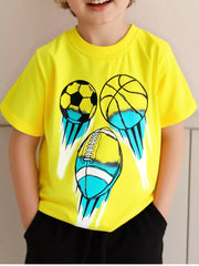 Graphic cotton crew neck t-shirt for babies and kids