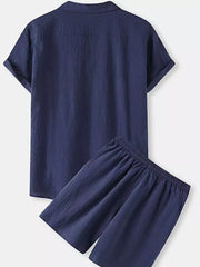 Casual Cotton Two-piece Set For Him