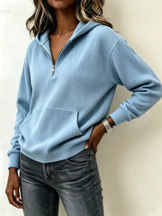 100% polyester Care instructions: Machine wash cold zip hoodie in Pink with relaxed silhouette