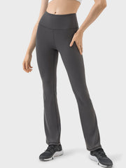 Flared sculpt leggings in Dark Gray with high-rise waist and subtle seam details.
