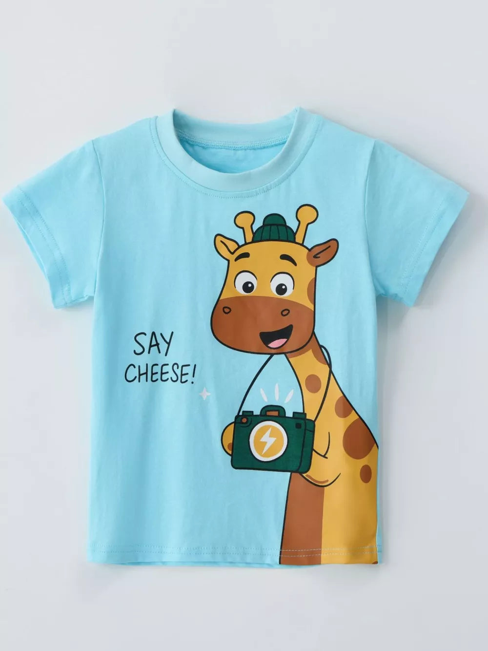 Children's Giraffe T-shirt And Shorts Set, close-up detail