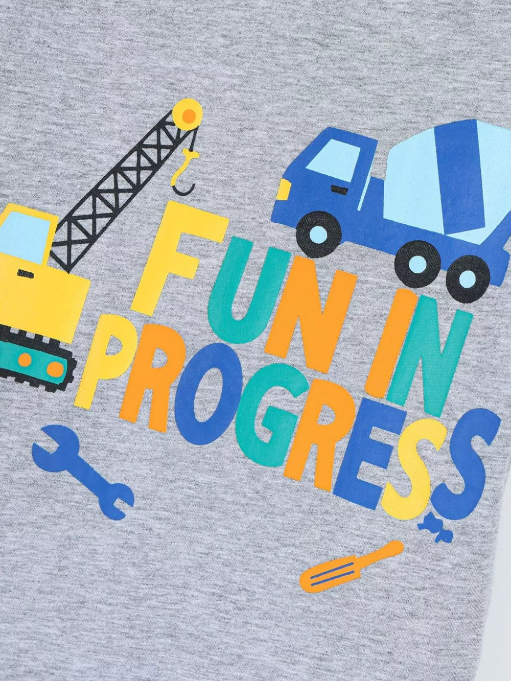 Children's Construction Vehicle Tee And Shorts Set, model styling view