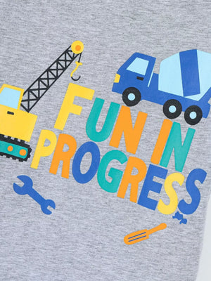 Children's Construction Vehicle Tee And Shorts Set, model styling view