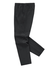 Black men's sweatpants with elastic waist and side pockets.