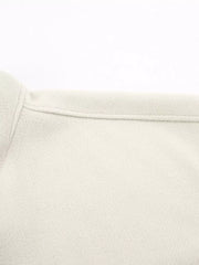 Elegant Stand Collar Open Front Outerwear in White, view 15