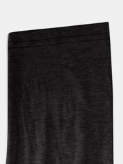 Black buttoned henley slouch tee with a textured knit fabric detail.