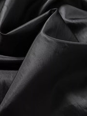 Black faux leather sport jacket fabric detail