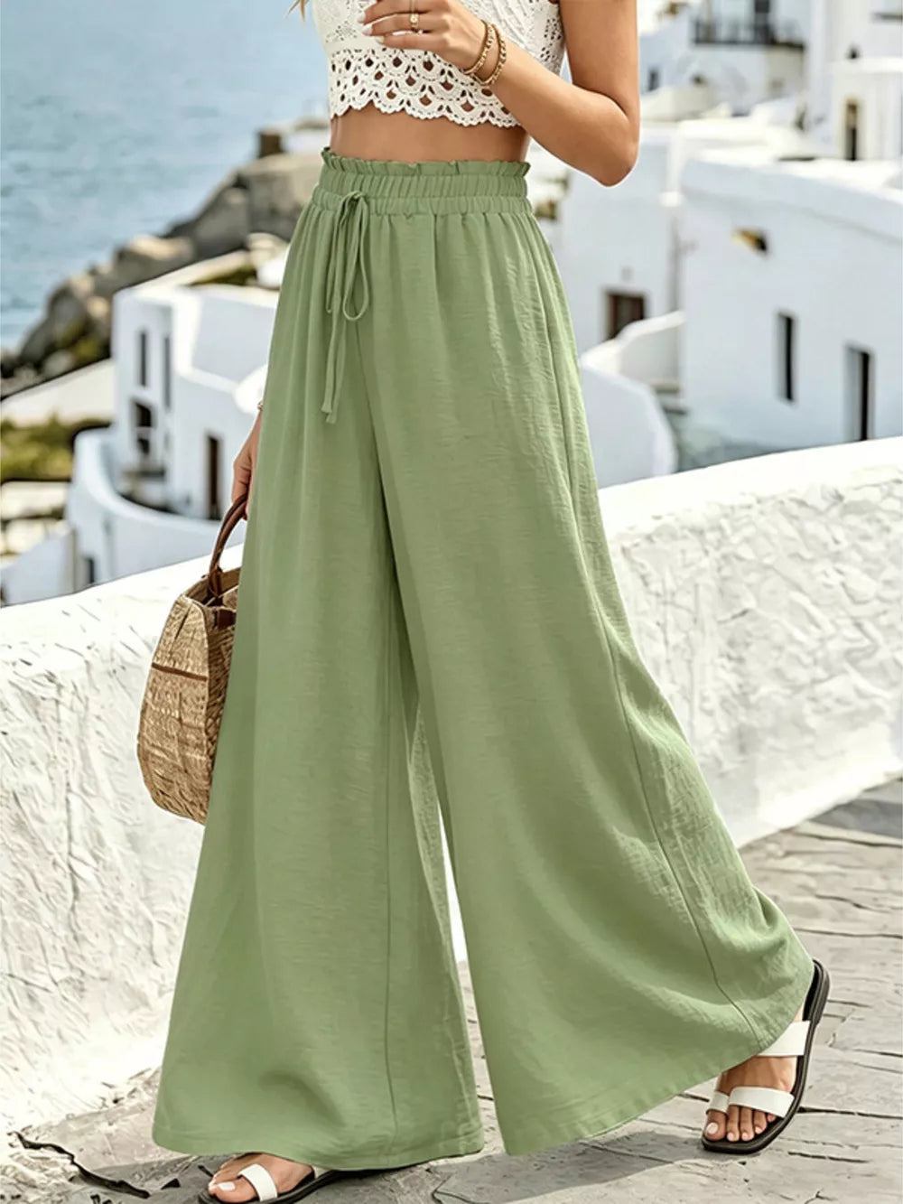 Relaxed Flow Pants With Drawstring Detail