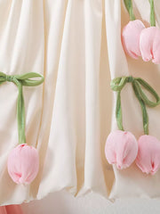 Children's Sleeveless Tank Top And Bubble Shorts Set, close-up detail