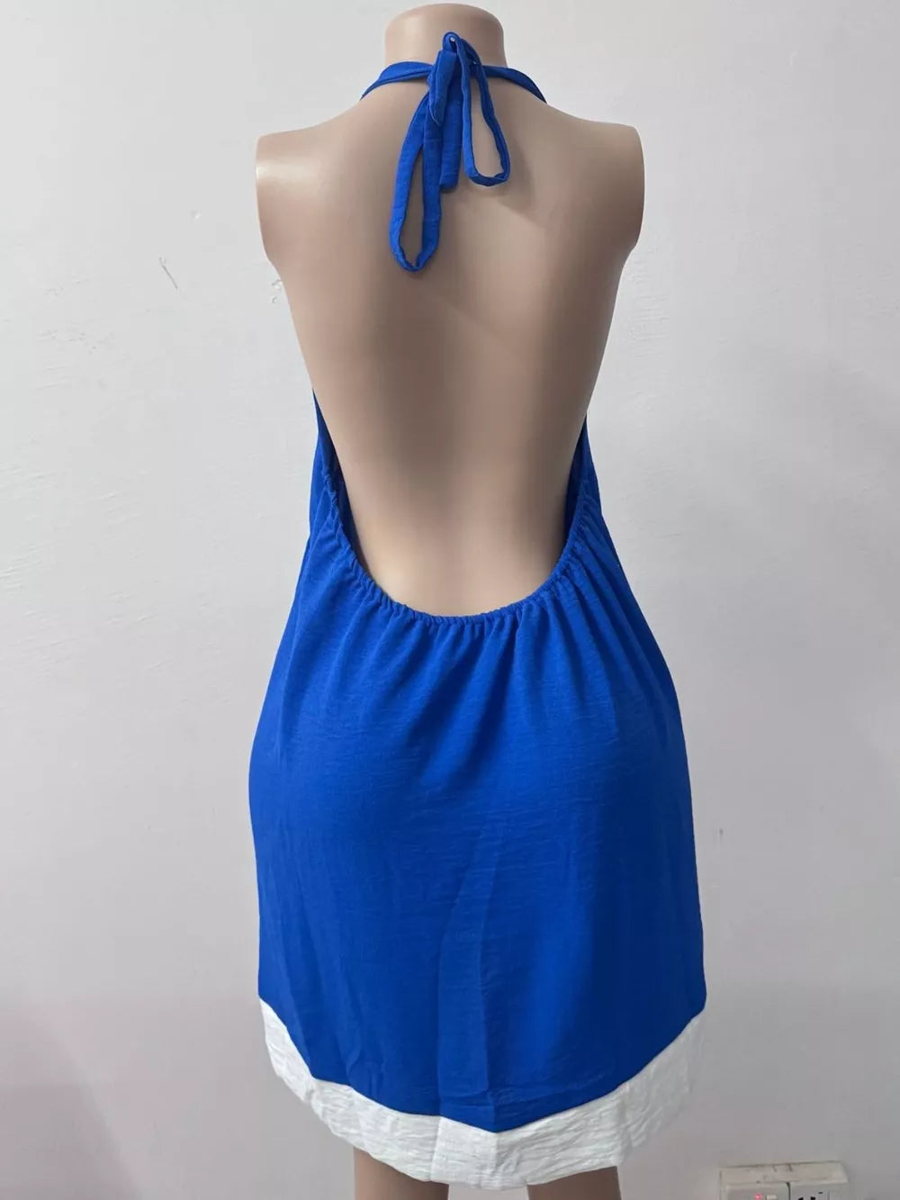 Backless Halter Neck Mini Dress, fit detail