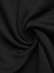 Black A-line mini dress fabric detail