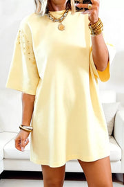 Relaxed Round Neck T-shirt Dress