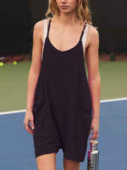 Vibrant Pocketed Spaghetti Strap Romper