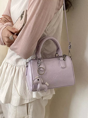 Top Handle Crossbody Bag in Pink Purple, alternate angle