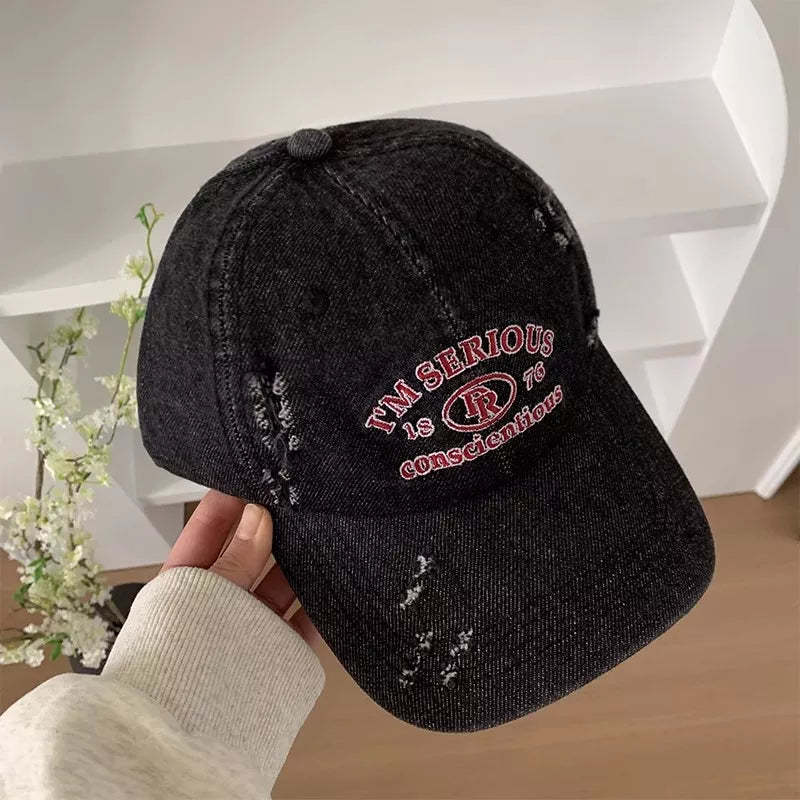 Vintage-inspired Embroidered Cotton Hat