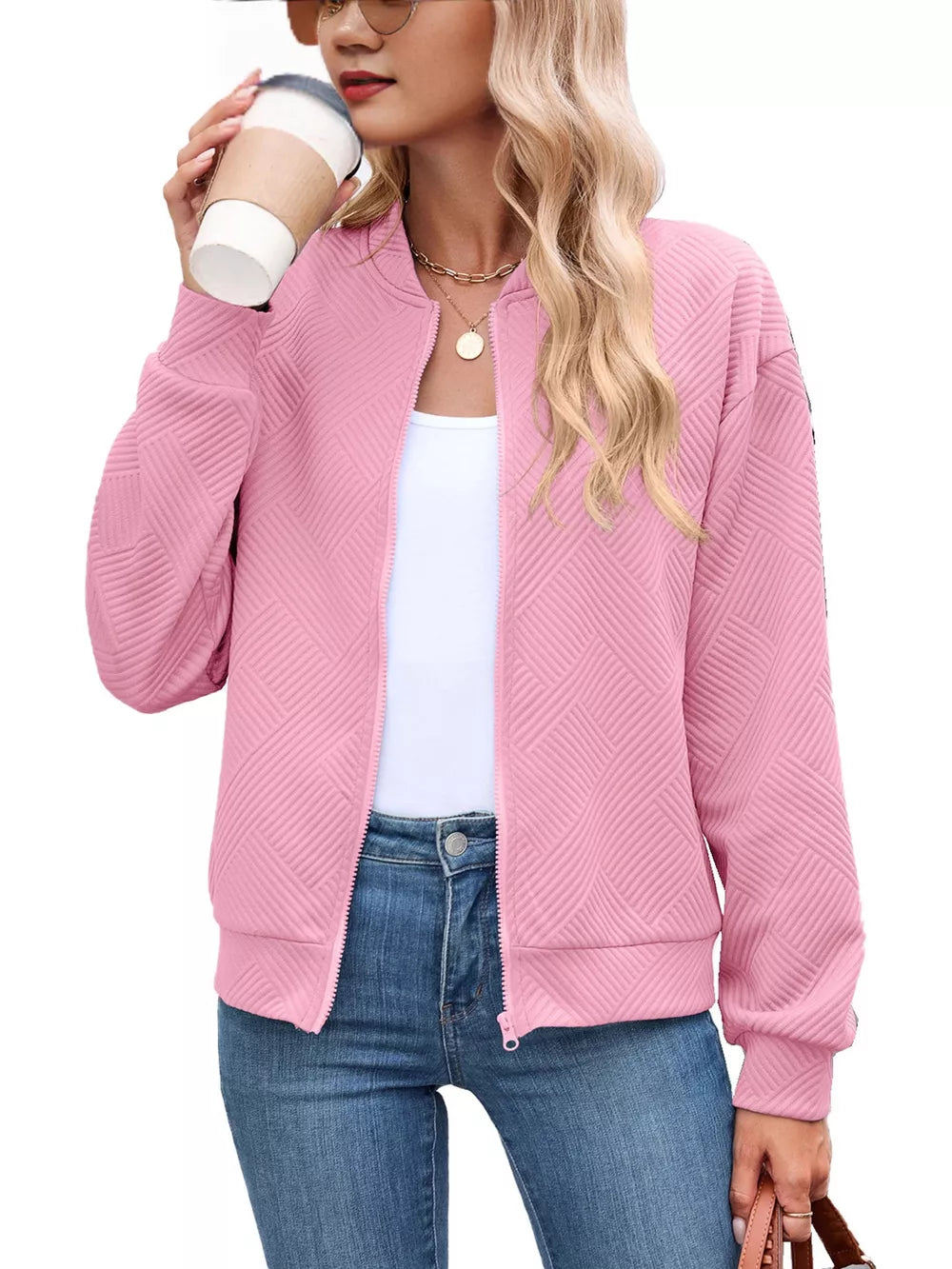light gray bomber jacket