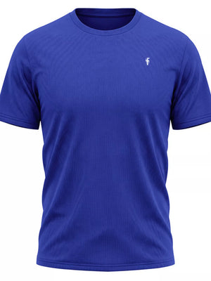 Men's Classic Fit Crew Neck T-shirt Plus Size in Black, back view