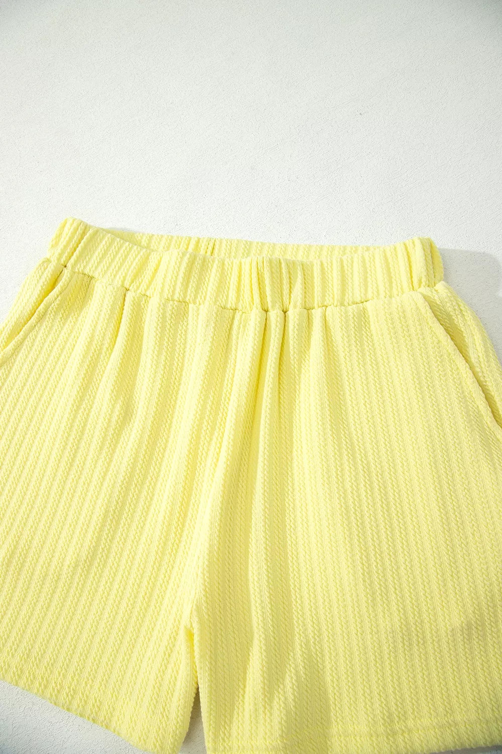 Ribbed Knit Tank And Shorts Set, fit detail