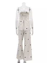 Chic Polka Dot Two-piece Set