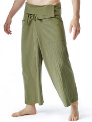 Men's Loose Fit Sweatpants With Tie Waist, side view