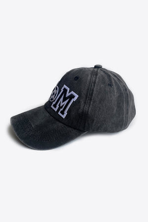 Dark Gray baseball cap with embroidered "SOCCER MOM" text and soccer ball detail.