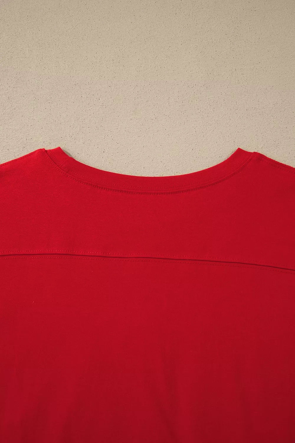 Patriotic Usa Embroidered Short Sleeve T-shirt, fabric detail