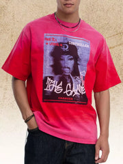 Distressed Graphic Men's T-shirt With Relaxed Fit