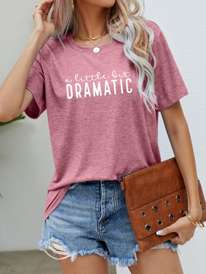 Crew neck t-shirt in Blush Pink, Heather Gray, Light Mauve, Gum Leaf, or Cobalt Blue.