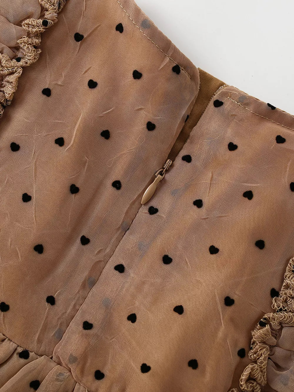 Children's Polka Dot Ruffle Dress, model styling view