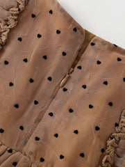 Children's Polka Dot Ruffle Dress, model styling view