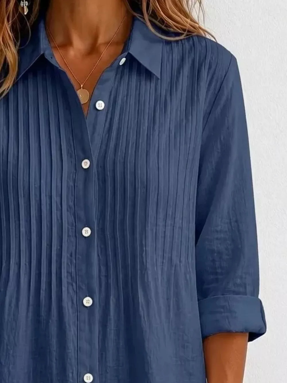 Men's Plus Size Long Sleeve Button-up Shirt, editorial view