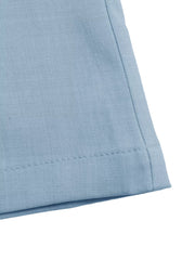Light blue tailored shorts with neat stitching detail