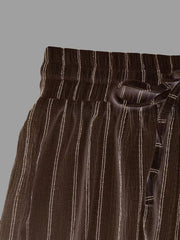 Striped Wide-leg Drawstring Pants, view 17