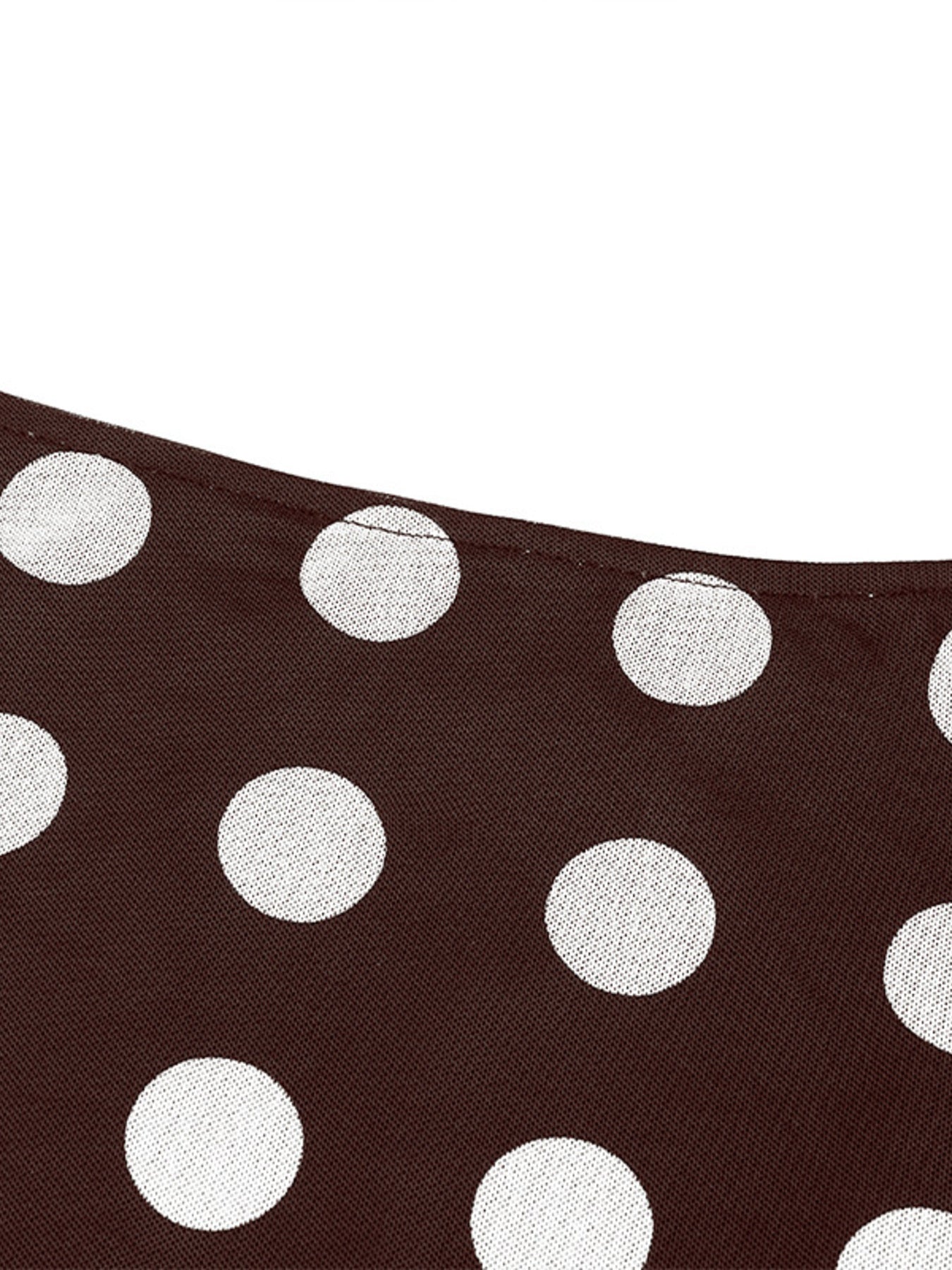 Brown mesh polka dot skirt with a-line cut