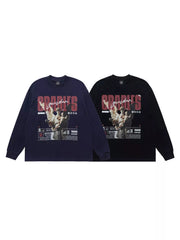 Men's Guardian Angel Graphic Long Sleeve T-shirt, alternate angle
