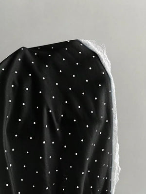 Polka Dot One-shoulder Cami, fabric detail