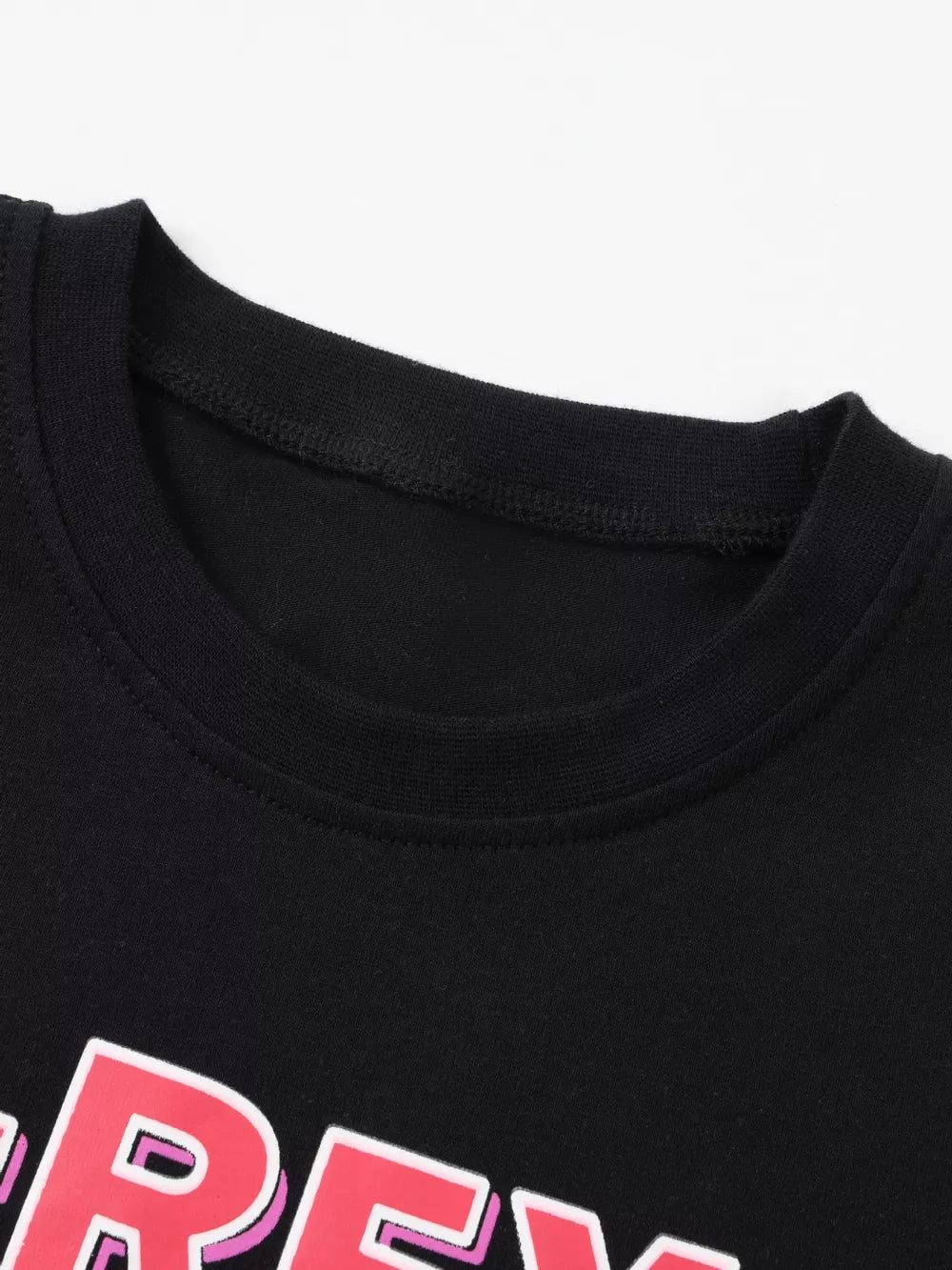 Children's T-rex Invasion Graphic T-shirt, close-up detail