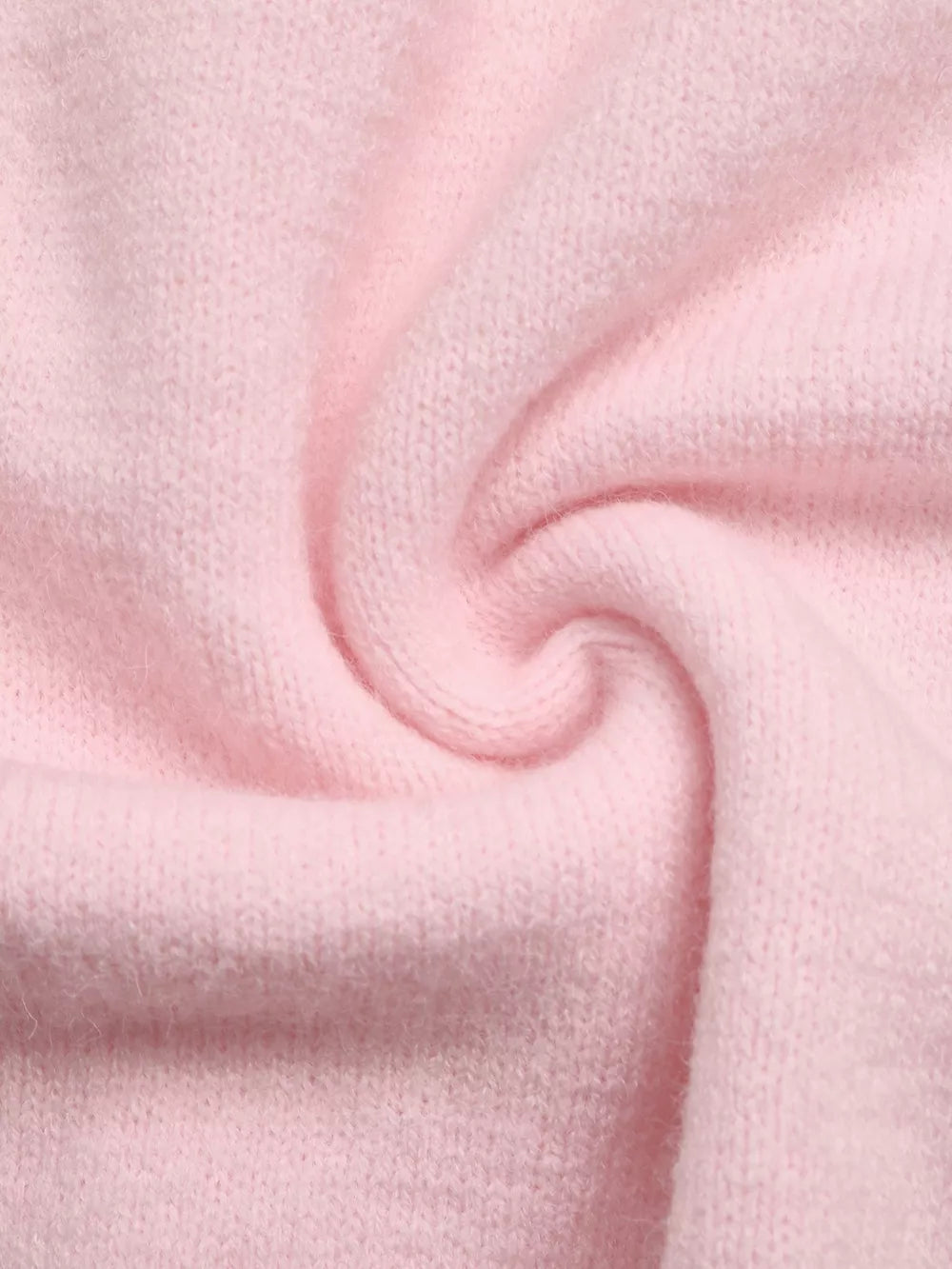 One Shoulder Bow Detail Sweater in Pink, product detail