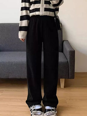 Corduroy Wide-leg Pants, fit detail