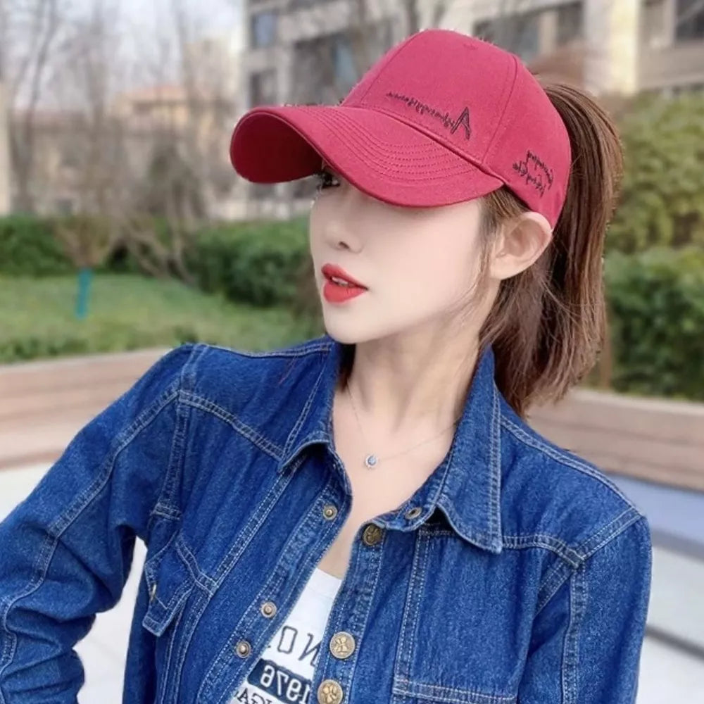 Embroidered Cotton Baseball Cap With Script