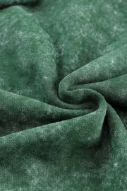 Green washed cotton utility jacket fabric detail