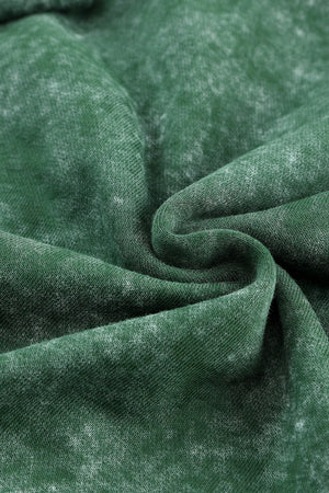 Green washed cotton utility jacket fabric detail