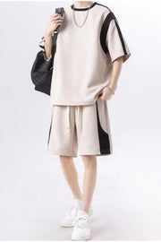 Oversized Men's Set With Contrast Panels