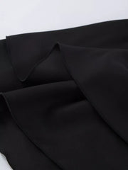 Elegant Stand Collar Blazer And Mini Skirt Set in Black, view 16