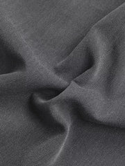 Dark gray cotton blend dress fabric detail